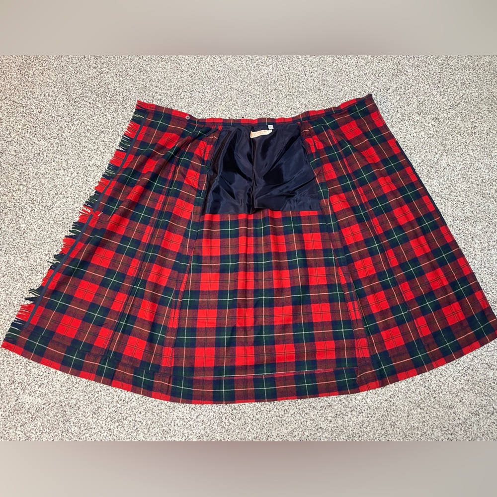 Vintage 1970’s Pendleton 100% Virgin Wool Tartan Plaid Wrap Skirt - Picture 6 of 14